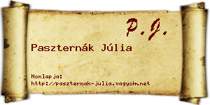 Paszternák Júlia névjegykártya