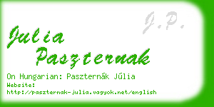 julia paszternak business card
